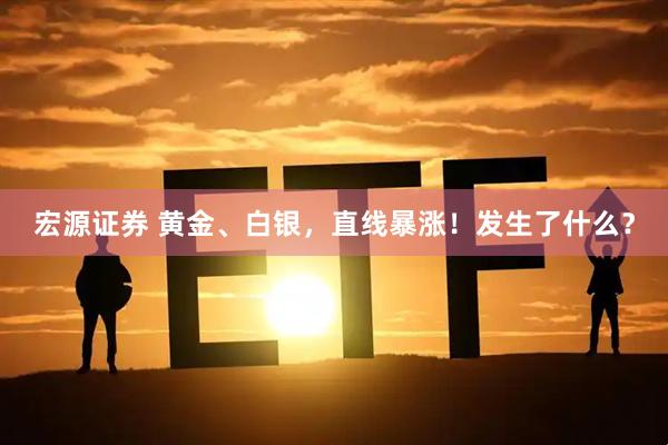 宏源证券 黄金、白银，直线暴涨！发生了什么？